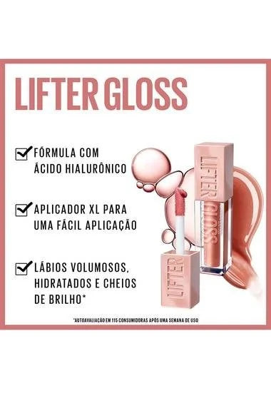 Lifter Gloss - Gloss Labial Com Ácido Hialurônico Maybelline